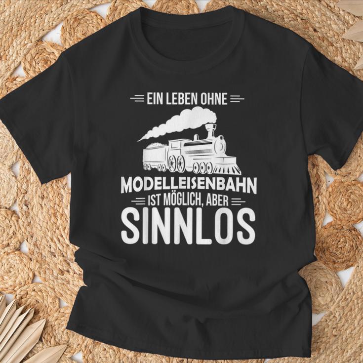 Model Railway Life Ohne Model Railway Sinnlos Railway T-Shirt Geschenke für alte Männer