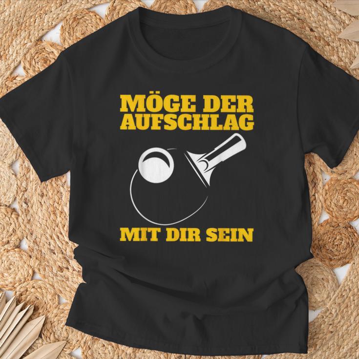 Möge Der Aufschlag Mit Dir Sein Table Tennis Ping Pong Sports T-Shirt Geschenke für alte Männer