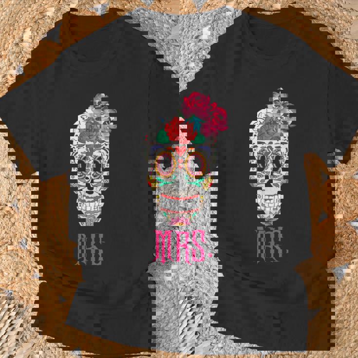 Mrs Sugar -Intage Avec Tête De Mort Dia De Los Muertos Mariée T-Shirt Cadeaux pour les vieillards