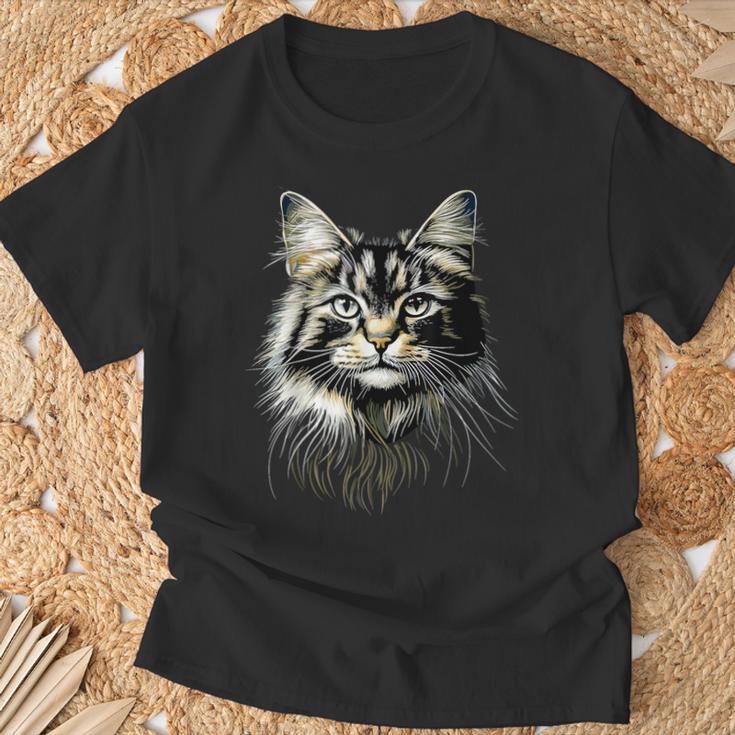 Norwegian Forest Cat Norwegian Cat Skogkatt Forest Cats T-Shirt Geschenke für alte Männer