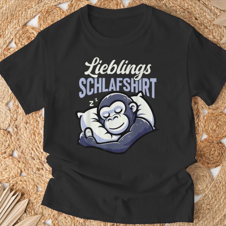 Offizielles Schlaf Gorilla Langschläfer Morgenmuffel T-Shirt Geschenke für alte Männer