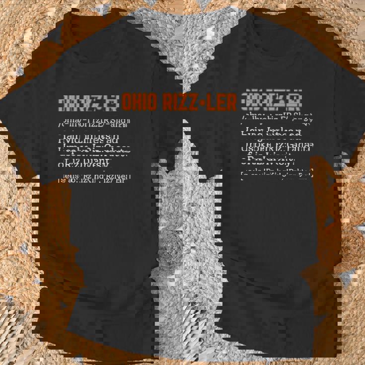 Ohio Rizzler Nutrition Facts Meme Internet Memes Brainrot T-Shirt ...