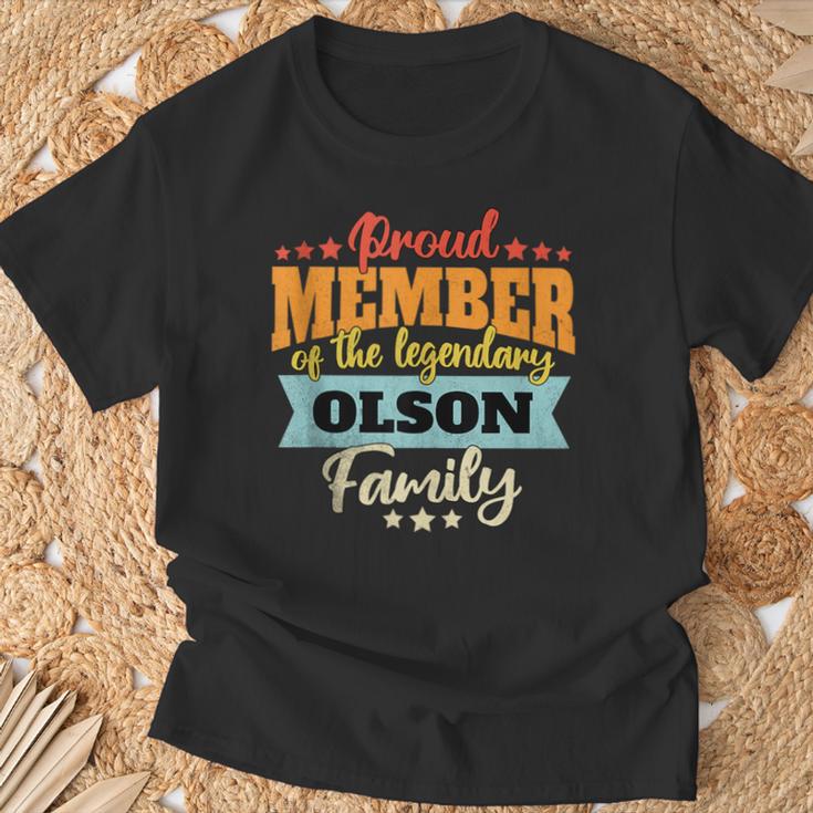 Olson Nachname Olson T-Shirt Geschenke für alte Männer