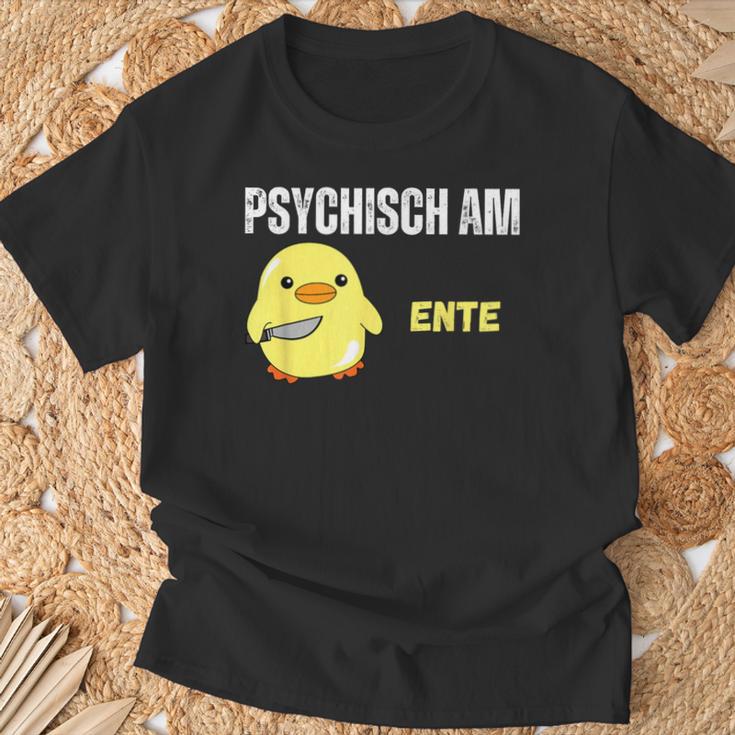 Psychisch Am Ente Lustiges T-Shirt Geschenke für alte Männer