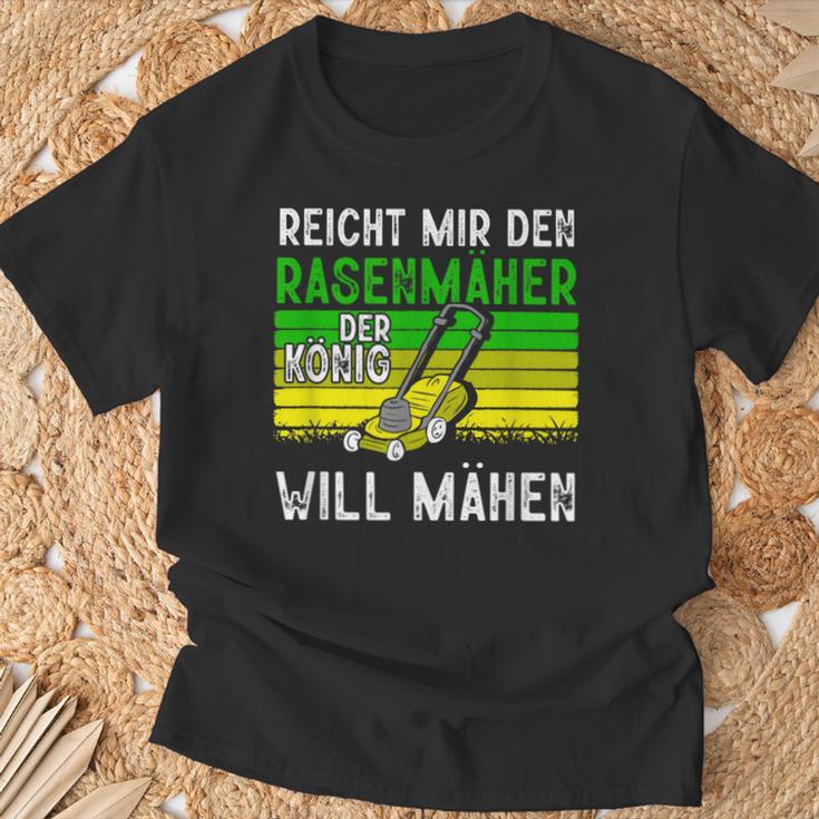 Reicht Mir Den Rasenmäer König Gardener T-Shirt Geschenke für alte Männer