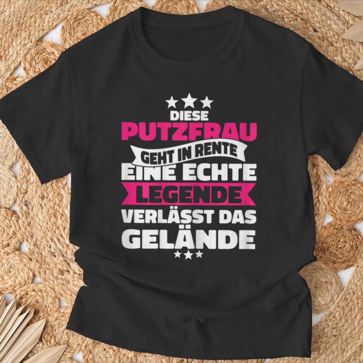 Rentnerin Putzfrau Retirement T-Shirt Geschenke für alte Männer