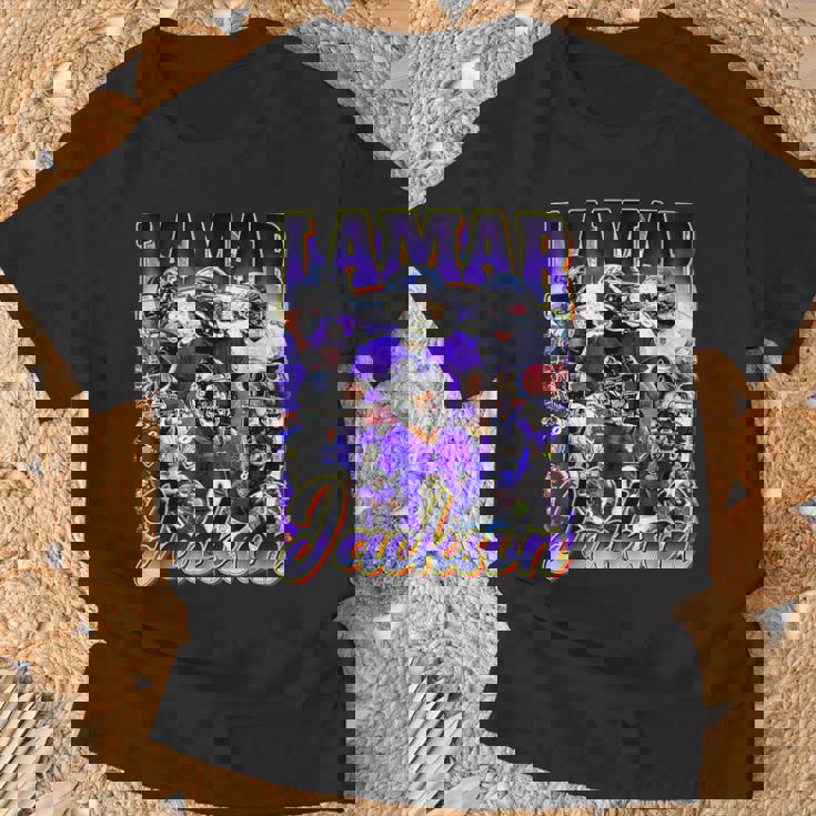 Retro Lamar Jackson Vintage Lover Graphic 90S T-Shirt Gifts for Old Men