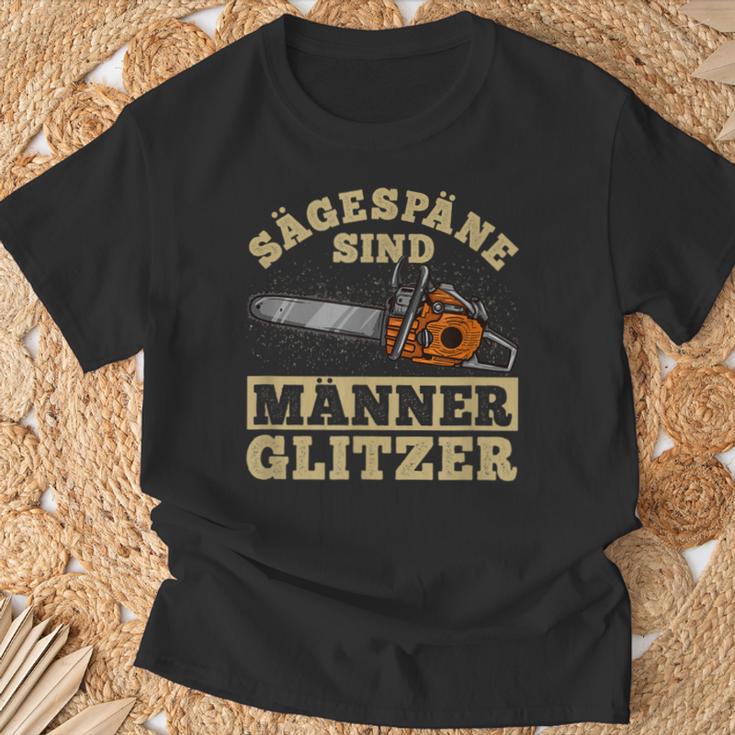 Sägespäne Sind Männer Glitter I Lumberjack Chainsaw T-Shirt Geschenke für alte Männer