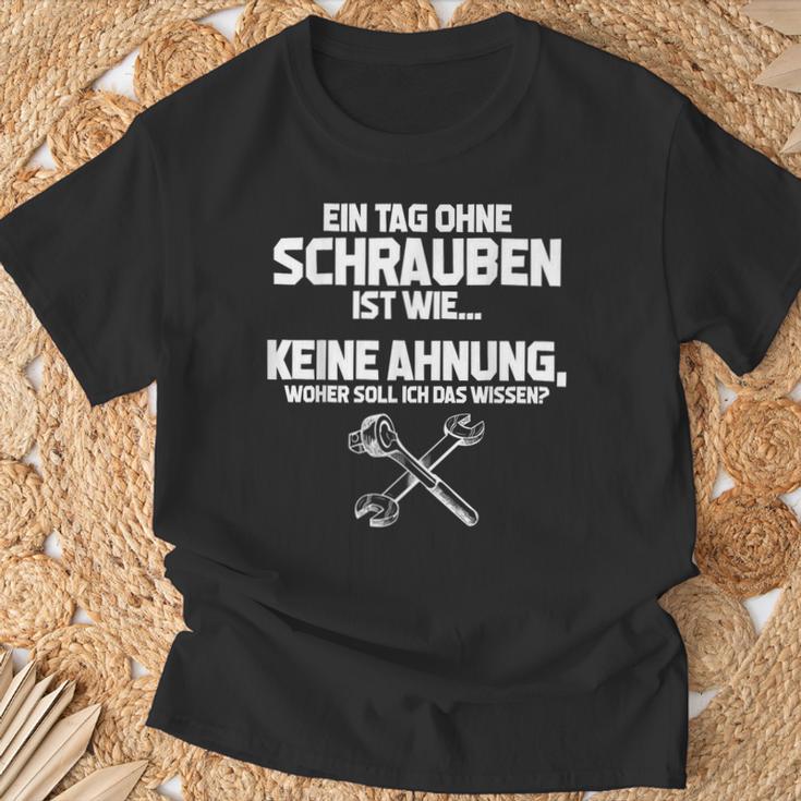 Schrauber Mechanic Tag Ohne Schrauben Inmöglich S T-Shirt Geschenke für alte Männer