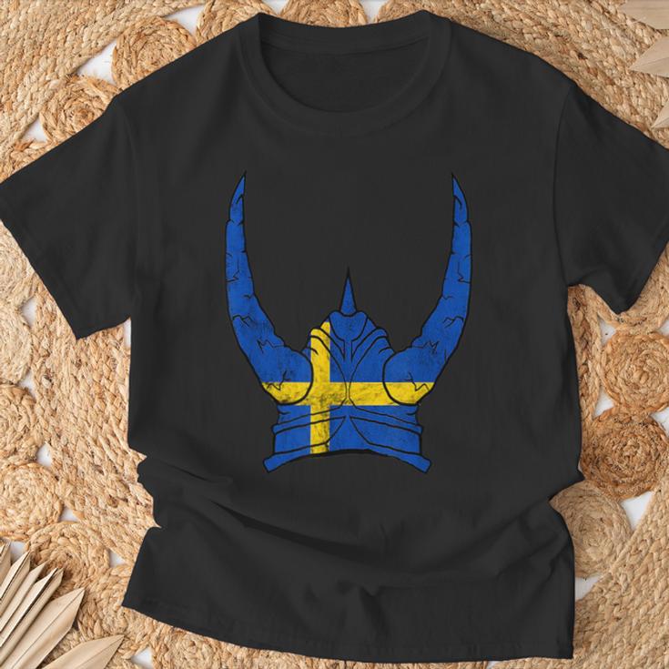 Schweden Wikinger Helm Schwedischer Nordmann Stolz Sköl T-Shirt Geschenke für alte Männer