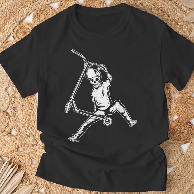 Scooter Stunt Skeleton Scooter T-Shirt Geschenke für alte Männer