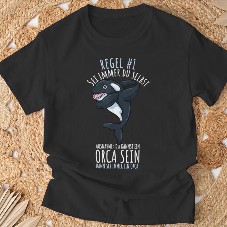 Sei Immer Du Selbst Killerwal Ozean Orca T-Shirt Geschenke für alte Männer