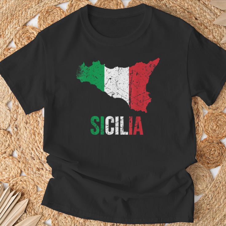 Sicilia Bella Italia Sicily T-Shirt Geschenke für alte Männer