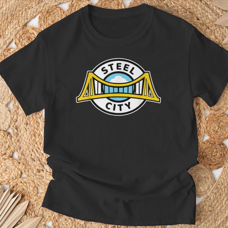 Sl City Pittsburgh Logo Der Stadt Der Brücken T-Shirt Geschenke für alte Männer