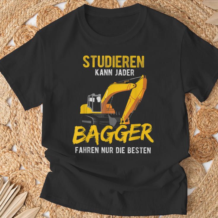 Studieren Kann Jeder Bagger Fahren Nur Die Besten Bagger T-Shirt Geschenke für alte Männer