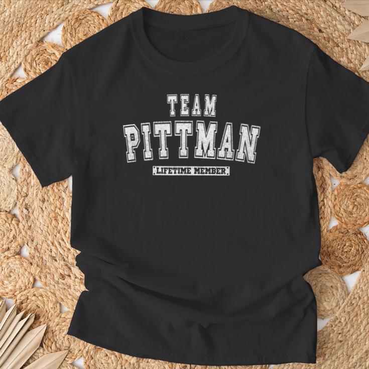 Team Pittman Lifetime Member Family Last Name T-Shirt Geschenke für alte Männer