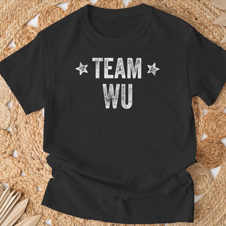 Team Wu Surname Wu Family Member Last Name T-Shirt Geschenke für alte Männer