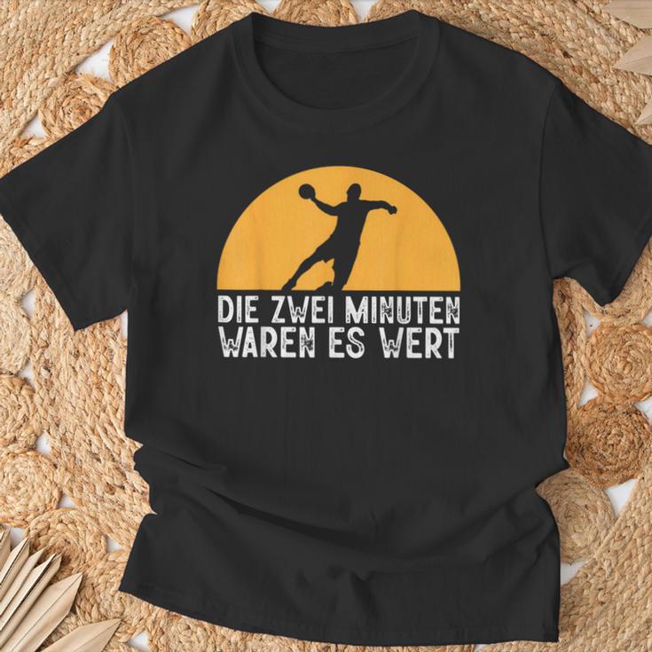 Two Minutes Waren Es Wert Handball Player Hanballer T-Shirt Geschenke für alte Männer