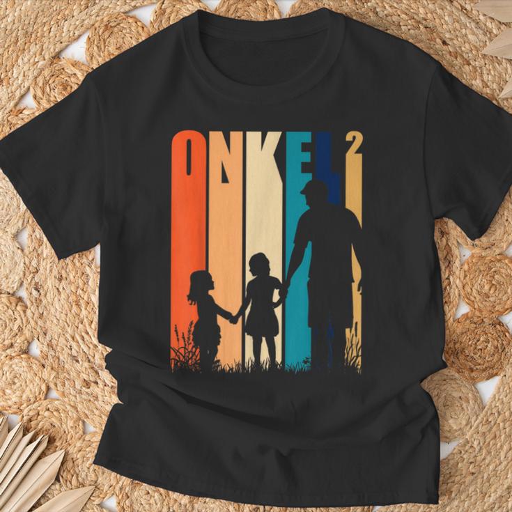 Uncle 2 Nieces Nephew Oheim Stepuncle T-Shirt Geschenke für alte Männer