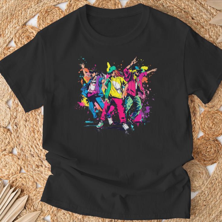 Urban Hip Hop Dancing Novelty Graffiti Graphic T-Shirt Gifts for Old Men