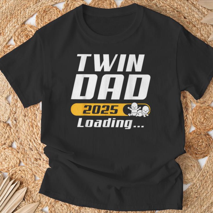 Werdender Papa Twin Dad 2025 Loading Twin Dad T-Shirt Geschenke für alte Männer