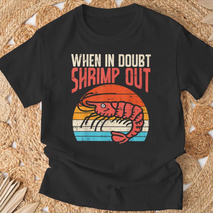 When In Doubt Shrimp Out Retro Bjj Brazilian Jiu Jitsu T-Shirt Geschenke für alte Männer