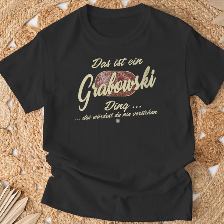 Women's Das Ist Ein Grabowski Ding Family Grabowski T-Shirt Geschenke für alte Männer