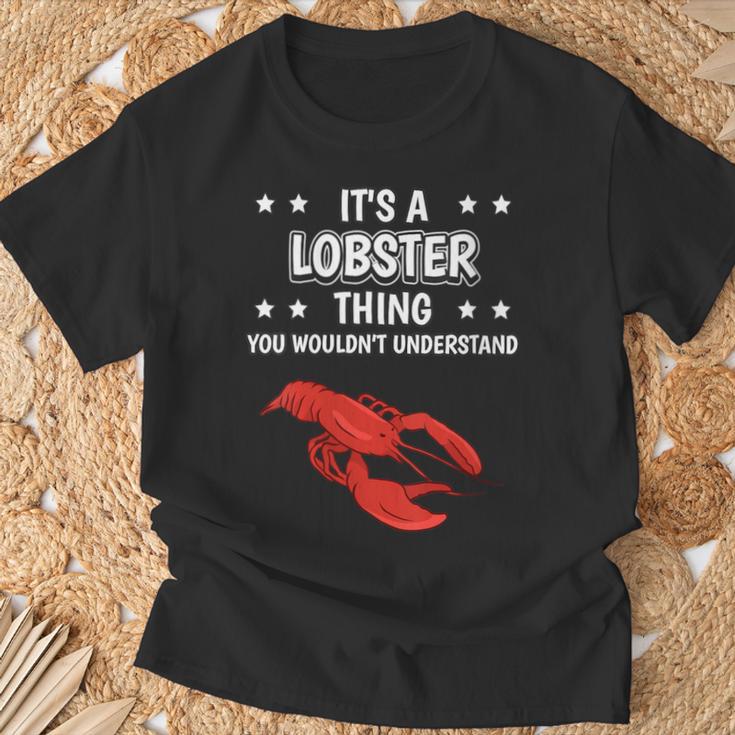 Women's Ist So Ein Hummer Ding Slogan Lobster With-Neck T-Shirt Geschenke für alte Männer