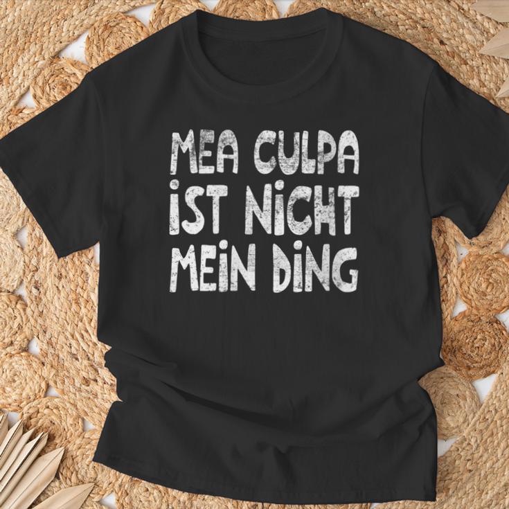 Women's Mea Culpa Ist Nicht Mein Ding Schröder Satire Ex Chancellor T-Shirt Geschenke für alte Männer