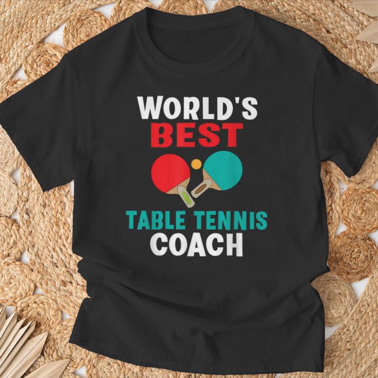 World Best Table Tennis Trainer T-Shirt Geschenke für alte Männer