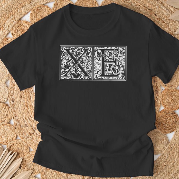 Xe Initials X E Name Last Name Onomastics Onomatology T-Shirt Geschenke für alte Männer