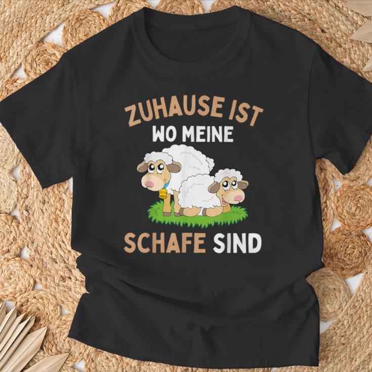 Zuhause Ist Wo Meine Schafe Sind T-Shirt Geschenke für alte Männer