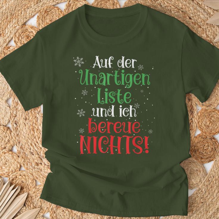 Auf Der Unartigen Liste Christmas Outfit Christmas T-Shirt Geschenke für alte Männer