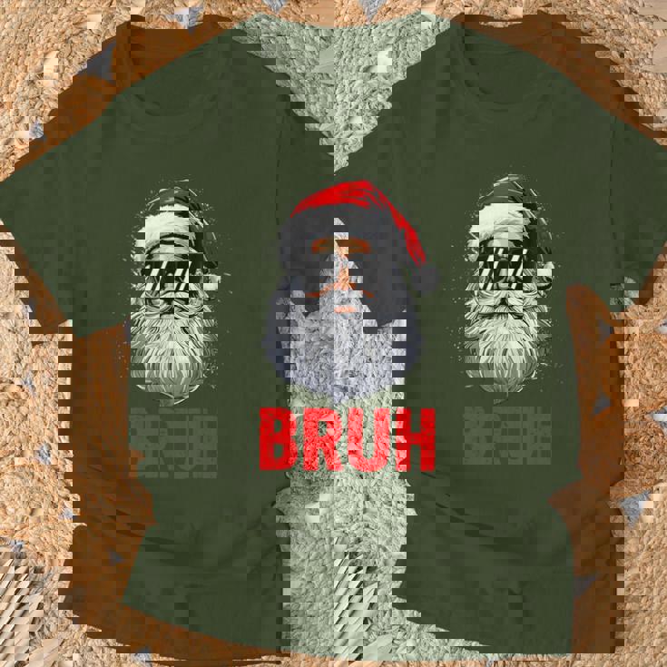 Bruh Santa Claus Groovy T-Shirt Gifts for Old Men