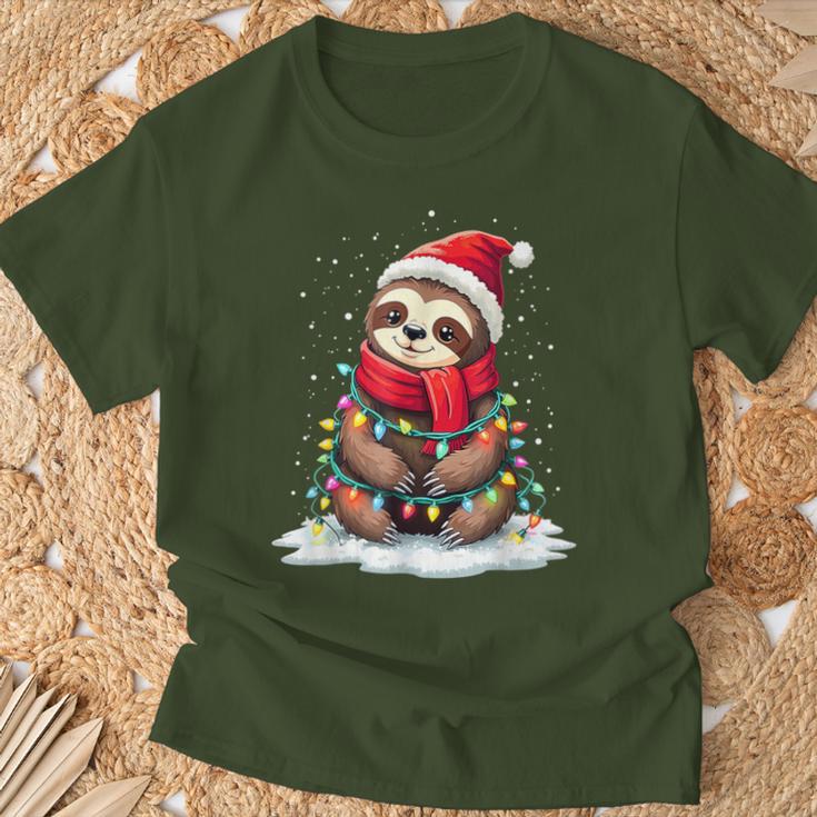 Christmas Children Sloth Xmas Family T-Shirt Geschenke für alte Männer