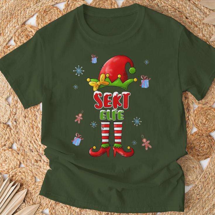 Christmas Outfit Sparkling Wine Elf Christmas T-Shirt Geschenke für alte Männer