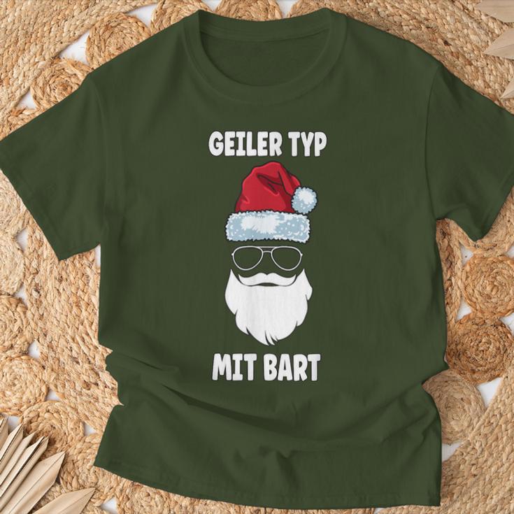 Geiler-Typmitbart Christmas Beard T-Shirt Geschenke für alte Männer