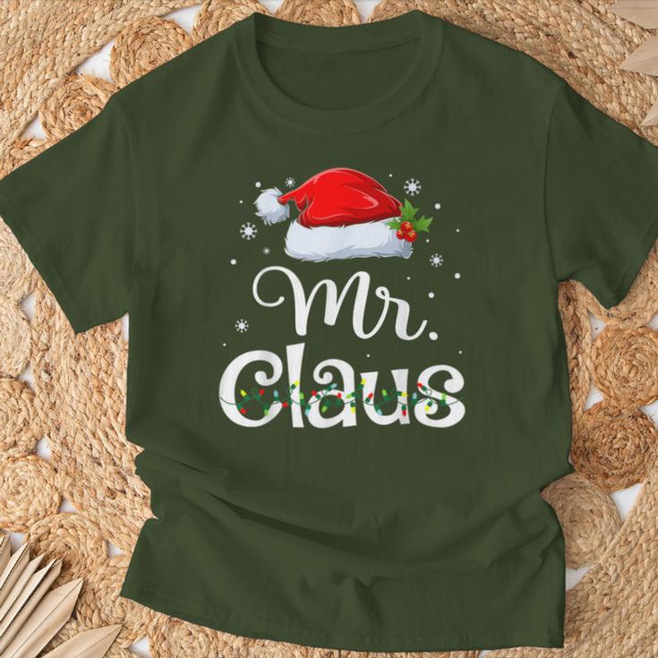 Mr And Mrs Claus Pyjama Santa T-Shirt Geschenke für alte Männer