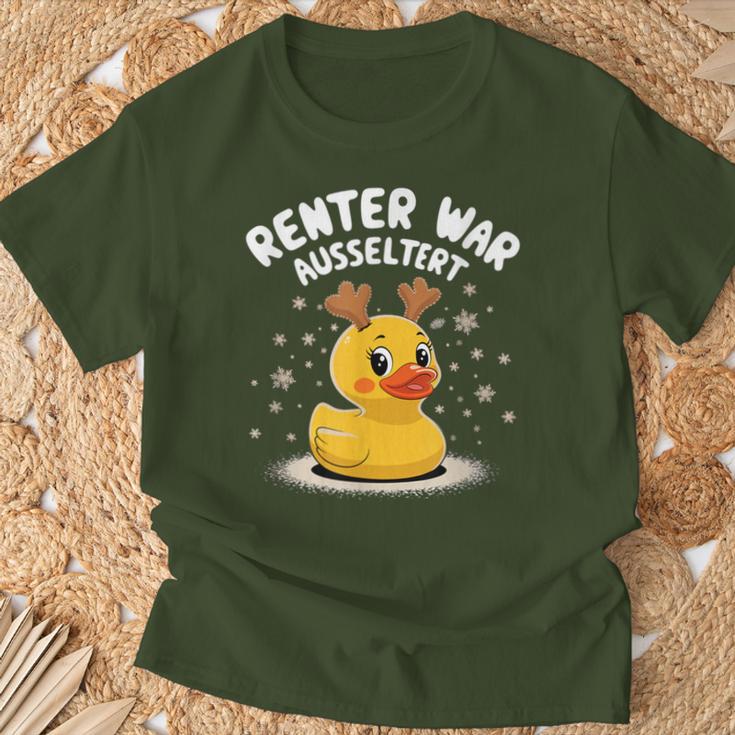 Renter War Ausgeltert Christmas Duck T-Shirt Geschenke für alte Männer