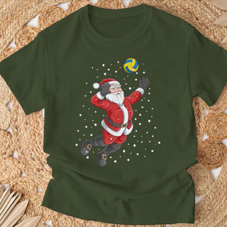 Volleyball Santa Claus Christmas T-Shirt Geschenke für alte Männer