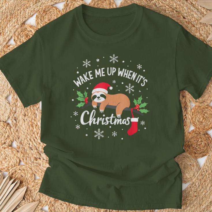 Weck Mich Auf Wenn Weihnachten Ist Christmas T-Shirt Geschenke für alte Männer