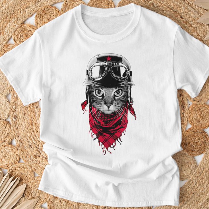 Adventurer Cat Classic Blue T-Shirt Geschenke für alte Männer