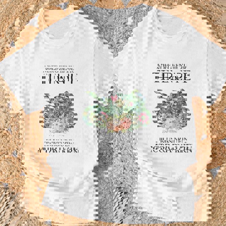 Andere Gehen Zur Therapie Motorcycle T-Shirt Geschenke für alte Männer