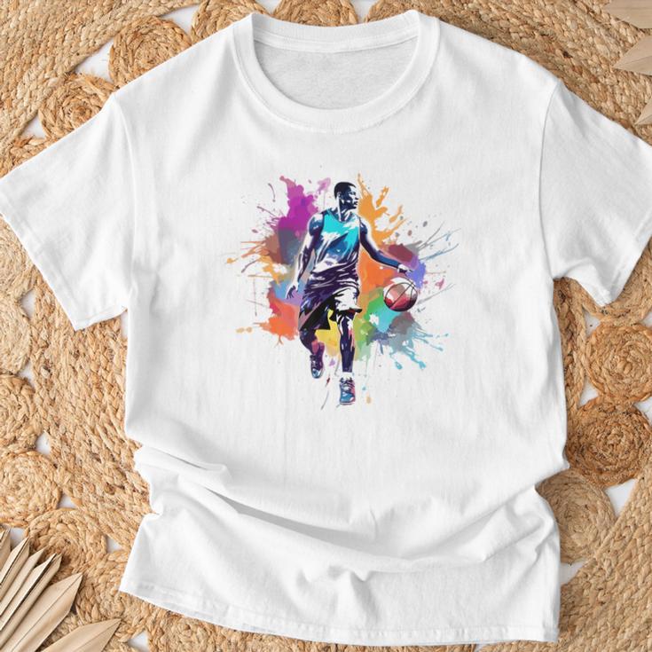 Basketball Graffiti Ball Sport T-Shirt Geschenke für alte Männer