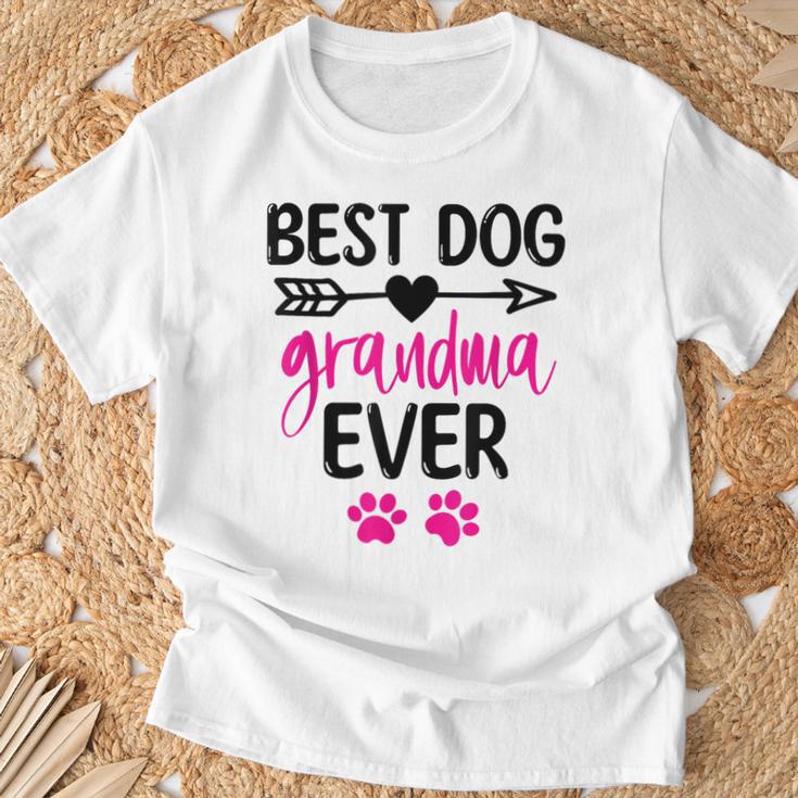 Best Dog Grandma Ever Cute Dogs Owners For Grandmas T-Shirt Geschenke für alte Männer