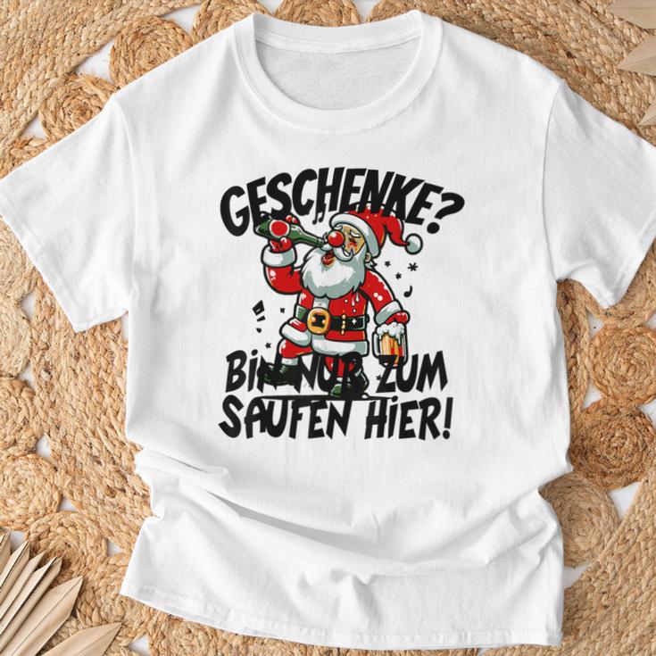 Geschenke Nur Zum Saufen Hier Bier Alkohol German Langu T-Shirt Geschenke für alte Männer