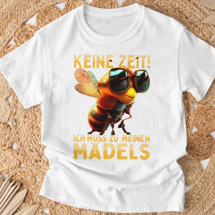 Keine Zeit Ich Muss Zu Meinen Mädels Bienenzüchter Bienen Long-Sleeved T-Shirt Geschenke für alte Männer