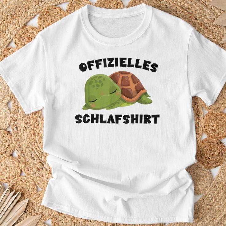 Offizielles Schlaf Schildkröte Turtle Gray S T-Shirt Geschenke für alte Männer