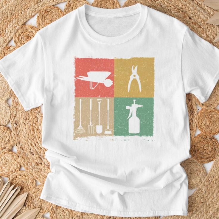 Retro Garden Tool Gardening For Gardeners T-Shirt Geschenke für alte Männer