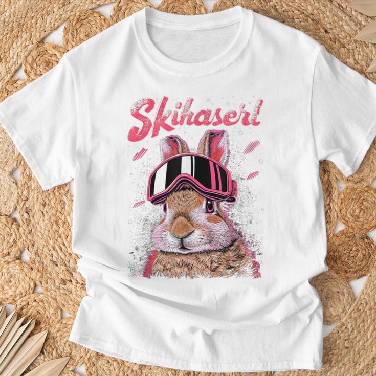 Skihaserl Apres Ski Haserl Skier Winter Women's Pink T-Shirt Geschenke für alte Männer